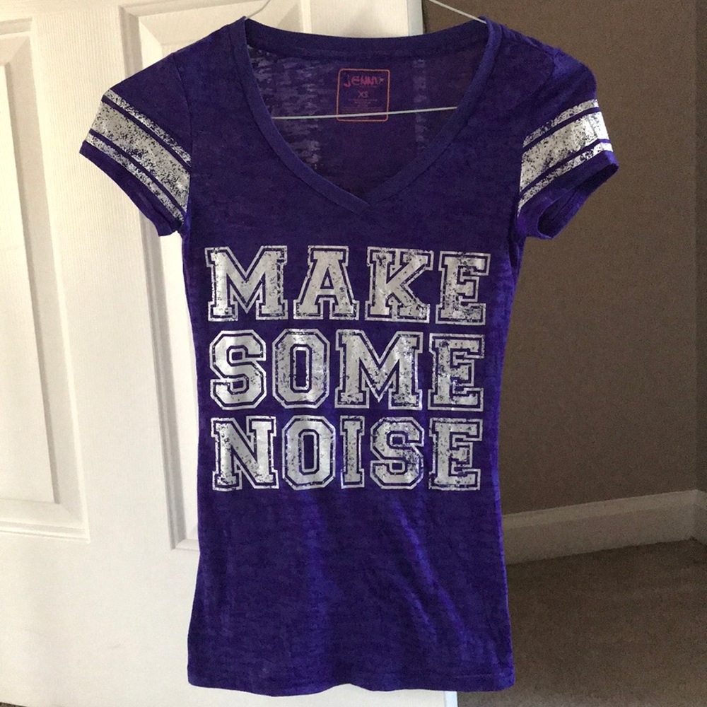 Like new, football style burnout tee